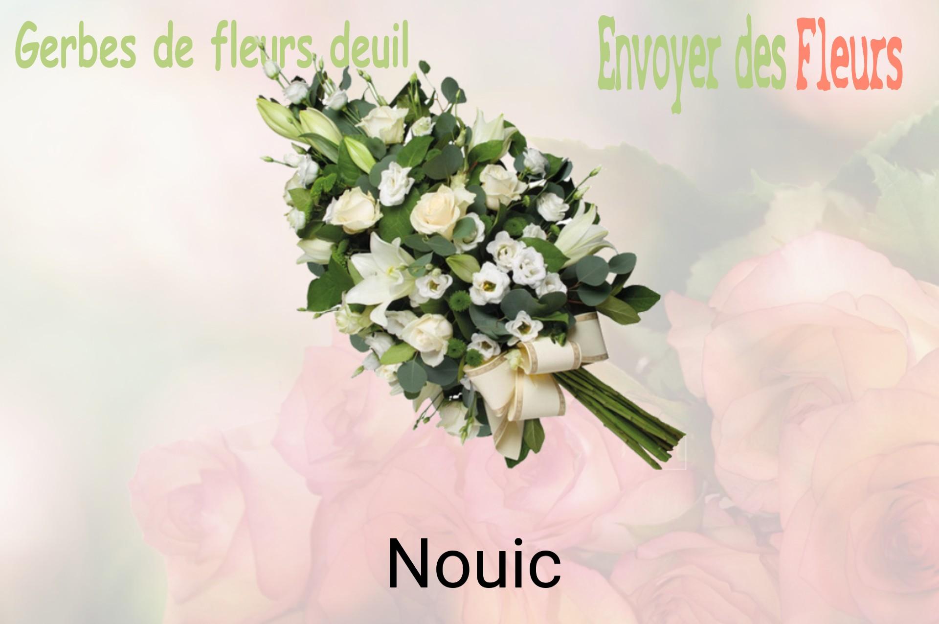 Gerbe de fleurs de deuil livrée à Nouic